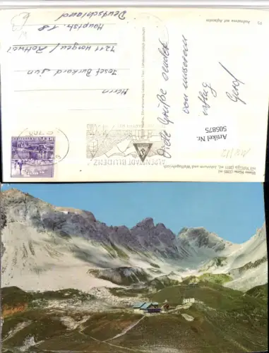505875,Ulmer-Hütte Berghütte b. St. Anton m. Valluga Bergkulisse