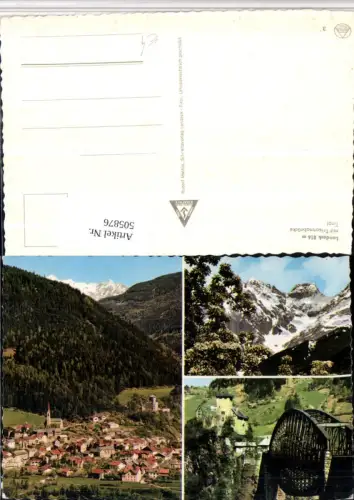 505876,Landeck Totale Trisannabrücke Bergkulisse Mehrbildkarte