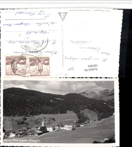 505901,Serfaus Totale geg. Furgler Bergkulisse