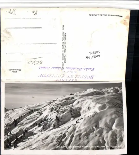 505928,Arlberg Kandahar Rennstrecke vom Galzig b. St. Christoph Winterbild