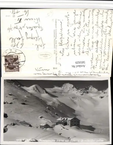 505929,Jamtalhütte Berghütte b. Galtür m. Dreiländerspitze Bergkulisse