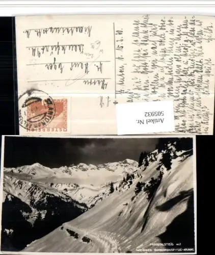 505932,Moostalsteig m. Weißer Schrofenspitze b. St. Anton Bergkulisse