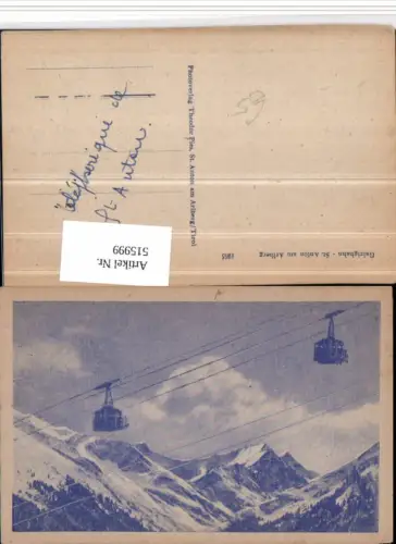 515999,St. Anton am Arlberg Galzigbahn Seilbahn Bergkulisse