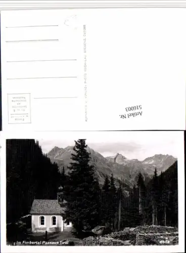 516003,Fimbertal im Paznaun b. Ischgl Kapelle Bergkulisse pub Risch-Lau 6503
