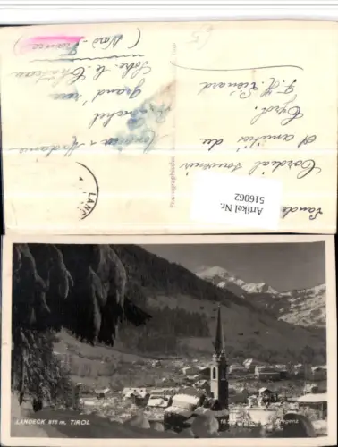 516062,Landeck Teilansicht Kirche Bergkulisse Winterbild pub Risch-Lau 10237