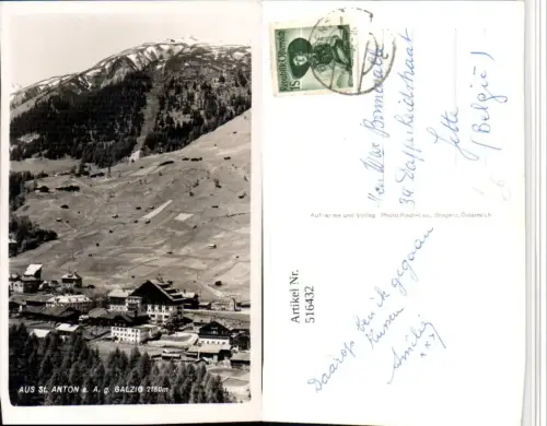 516432,St. Anton am Arlberg Teilansicht geg. Galzig Bergkulisse pub Risch-Lau 11020