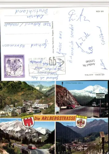 519340,St. Anton St. Christoph am Arlberg Totale Pass Bus Mehrbildkarte