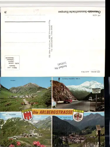 519341,Stuben St. Christoph St. Anton Totale Pass Mehrbildkarte