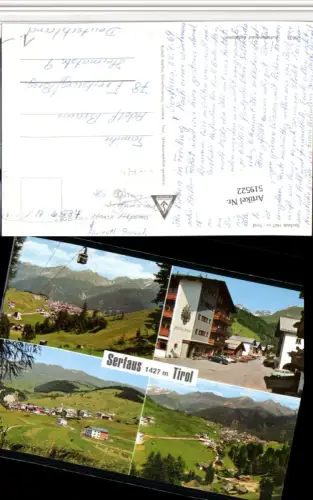 519522,Serfaus Totale Seilbahn Hotel Post Mehrbildkarte
