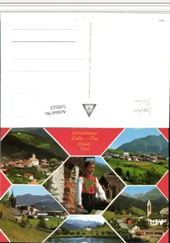 519523,Ladis Fiss Serfaus Totale Tracht Mehrbildkarte