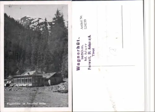 524239,Wagnerhütte im Ferwalltal b. St. Anton Bergkulisse