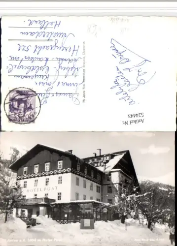 524443,St. Anton Arlberg Hotel Post Shell Tankstelle Winterbild pub Risch-Lau 8750