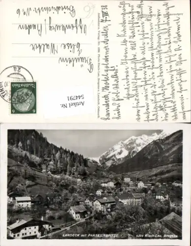 544791,tolle AK Landeck Partie im Ort Häuseransicht pub Risch Lau 6396