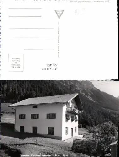 556451,tolle Foto-AK Schnann b. Pettneu am Arlberg Pension Waltraud 1960