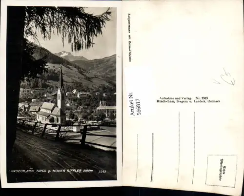 566817,Landeck g. Hoher Riffler Kirche pub Risch-Lau 5363