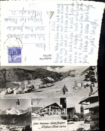567701,Mehrbild Ak Serfaus Hotel Lervosa Hotel Furgler Winteransicht