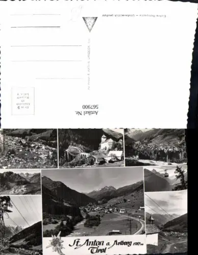 567900,Mehrbild Ak St Anton a. Arlberg Seilbahn Gondel Trisannabrücke Schloss Wiesberg