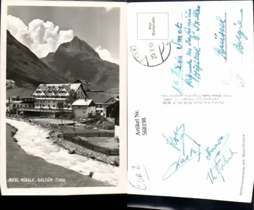 568198,Foto Ak Galtür Hotel Rössle pub Risch-Lau 10905
