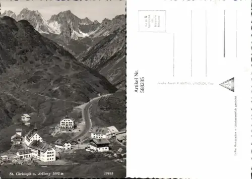 568235,Foto Ak St Christoph a. Arlberg St Anton a. Arlberg Ansicht