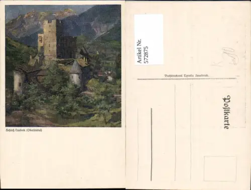572875,tolle Künstler AK Schloß Landeck Oberinntal