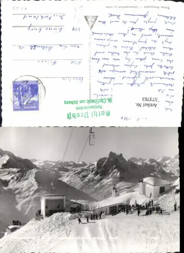 573763,Foto Ak Vallugabahn m. Patteriol am Arlberg Wintersport Gondel Seilbahn St Anton a. Arlberg