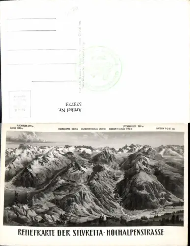 573773,Reliefkarte d. Silvretta Hochalpenstraße Galtür