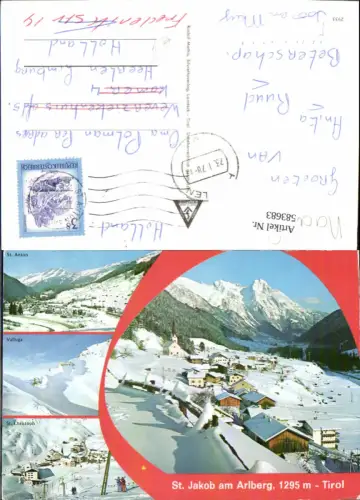 583683,Mehrbild Ak St Jakob a. Arlberg St. Anton am Arlberg Winteransicht