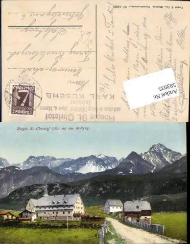 583935,St. Christoph am Arlberg St. Anton Hospiz um 1905 pub Purger Co. 12696