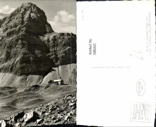 598203,Foto Ak Memmingerhütte m. Vord. Seekopf Zams