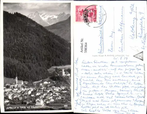 598364,Foto Ak Landeck m. Kaunergrat
