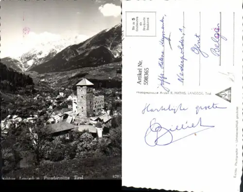 598365,Foto Ak Schloss Landeck m. Parseierspitze