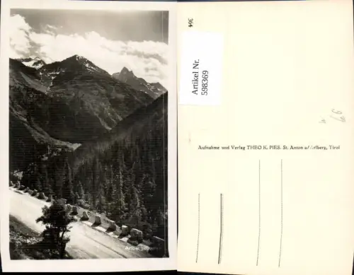 598369,Foto Ak Arlbergstrasse b. St. Anton am Arlberg