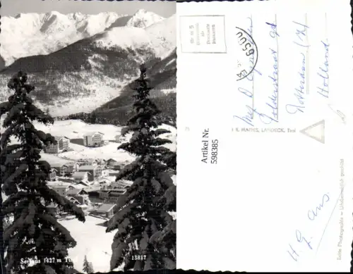 598385,Foto Ak Serfaus Winteransicht