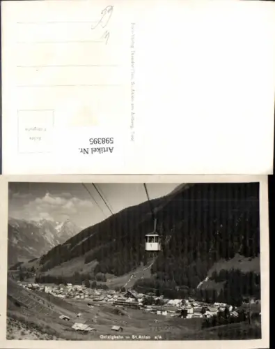 598395,Foto Ak Galzigbahn St. Anton am Arlberg Seilbahn Gondel