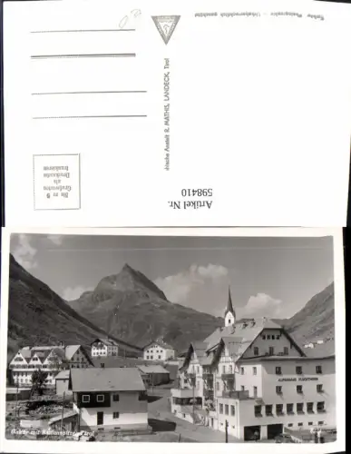 598410,Foto Ak Galtür m. Ballunspitze Alpenhaus Fluchthorn