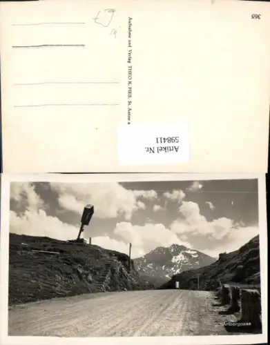 598411,Foto Ak Arlbergpass St. Anton am Arlberg Wegkreuz