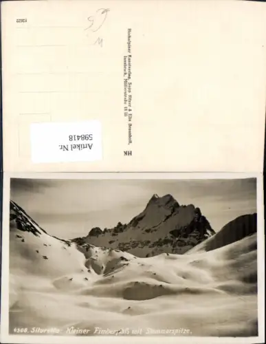 598418,Foto Ak Ischgl Silvretta Kleiner Fimberpaß m. Stammerspitze