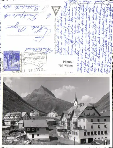 598424,Foto Ak Galtür m. Ballunspitze Alpenhaus Fluchthorn