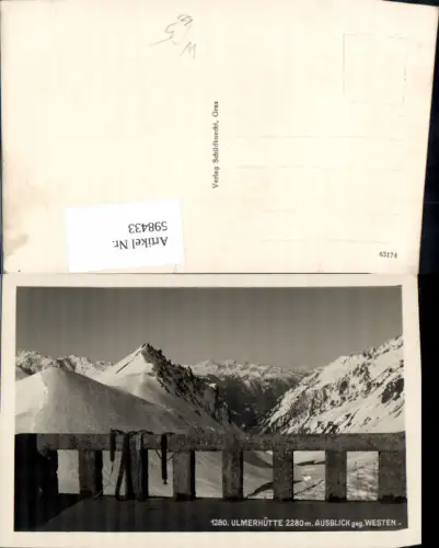 598433,Foto Ak Ulmer Hütte St. Anton am Arlberg