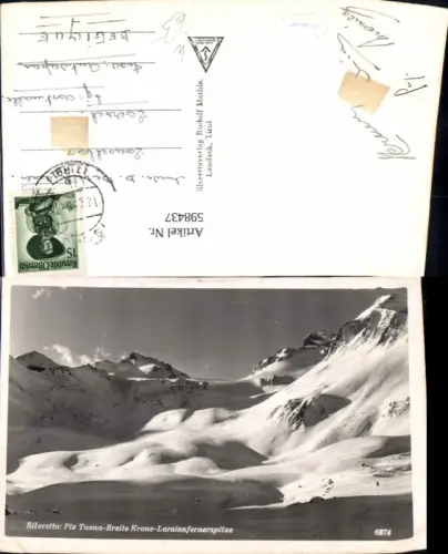 598437,Foto Ak Ischgl Silvretta Piz Tasna Breite Krone Laraienfernerspitze Switzerland