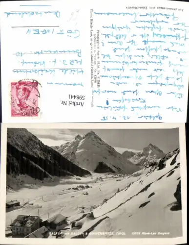 598441,Foto Ak Galtür m. Ballun u. Gorfenspitze Winteransicht pub Risch-Lau 12658