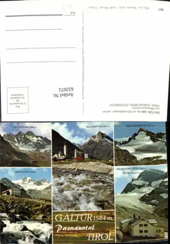 622072,Mehrbild Ak Galtür m. Silvrettabergen Jamtal- u. Wiesbadnerhütte