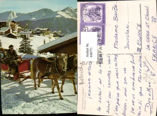 636771,Serfaus Schlittenfahrt Pferdeschlitten Oberinntal Pferd