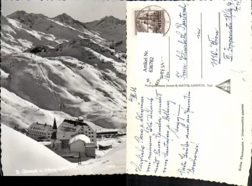 636782,Foto Ak St. Christoph am Arlberg St. Anton am Arlberg Winteransicht