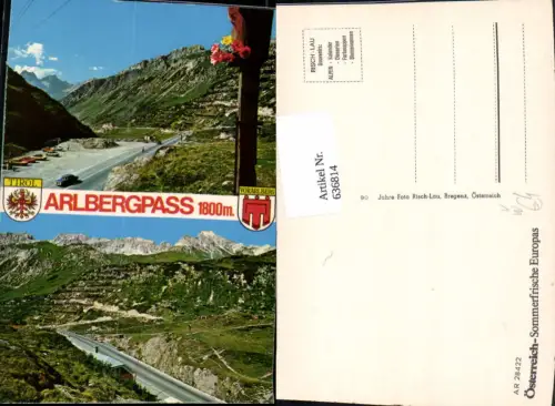 636814,Mehrbild Ak Arlbergpass St. Anton am Arlberg pub Risch-Lau AR 28422