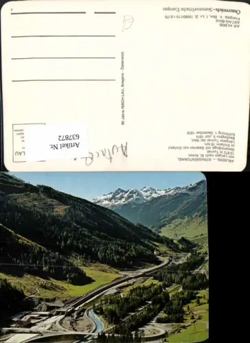 637872,Arlberg Strassentunnel v. Langen nach St Anton a. Arlberg