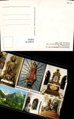638092,Mehrbild Ak Kaltenbrunn Kaunertal Wallfahrtskirche Innenansicht