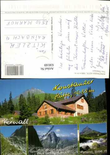 638169,Mehrbild Ak St. Anton am Arlberg Konstanzer Hütte Verwall