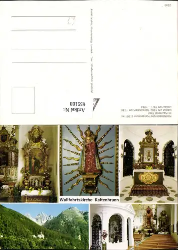 659188,Mehrbild Ak Wallfahrtskirche Kaltenbrunn Kaunertal Gnadenmutter Altar