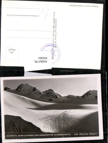 659301,Foto Ak Silvretta Jamtalferner Dreiländerspitze Galtür pub Risch-Lau 7403
